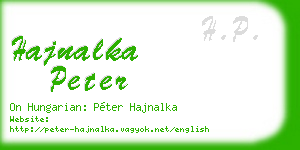 hajnalka peter business card