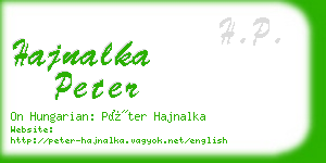 hajnalka peter business card